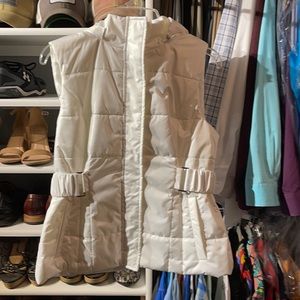 NWT New York & Co White Puffer Vest, Small